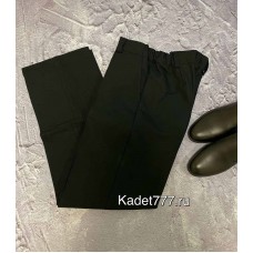 Кадетские брюки черного цвета из ткани РИП СТОП