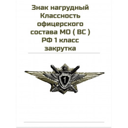 Знак классности 1 степени